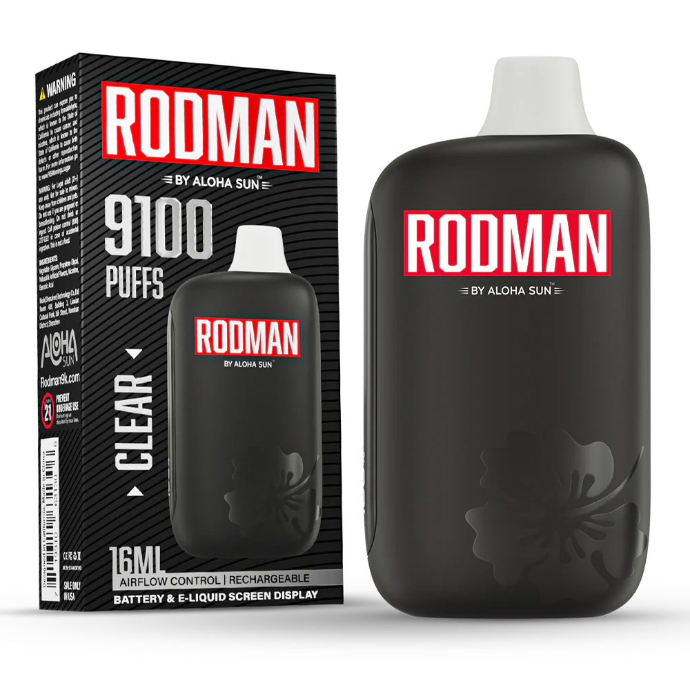 Vape Rodman Clear Unflavored  9100 Puff